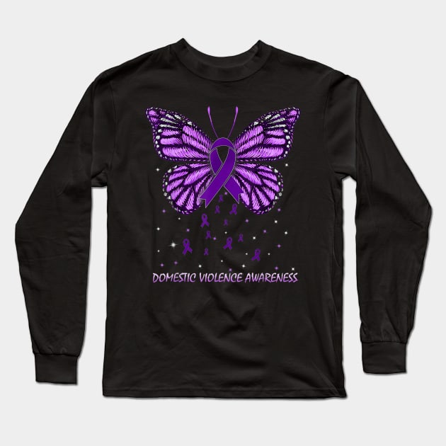 Domestic Violence Awareness Long Sleeve T-Shirt by sevalyilmazardal